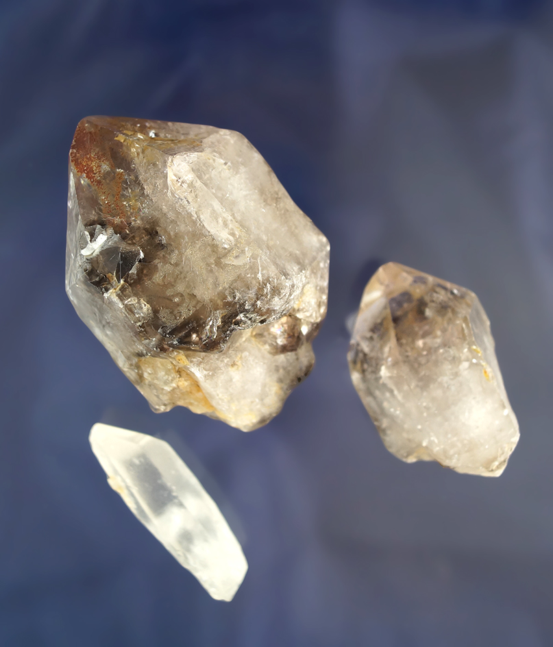 Set of 3 Quartz Crystals - largest is 3".