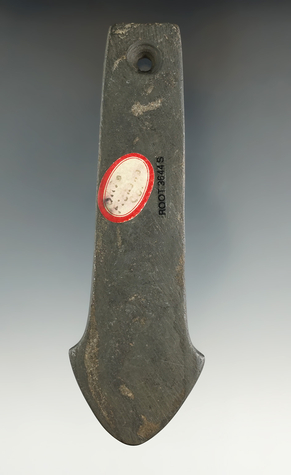 4 13/16" Adena Anchor Pendant found in Pickaway Co., Ohio. Pictured in The Payne Stone Age Collectio