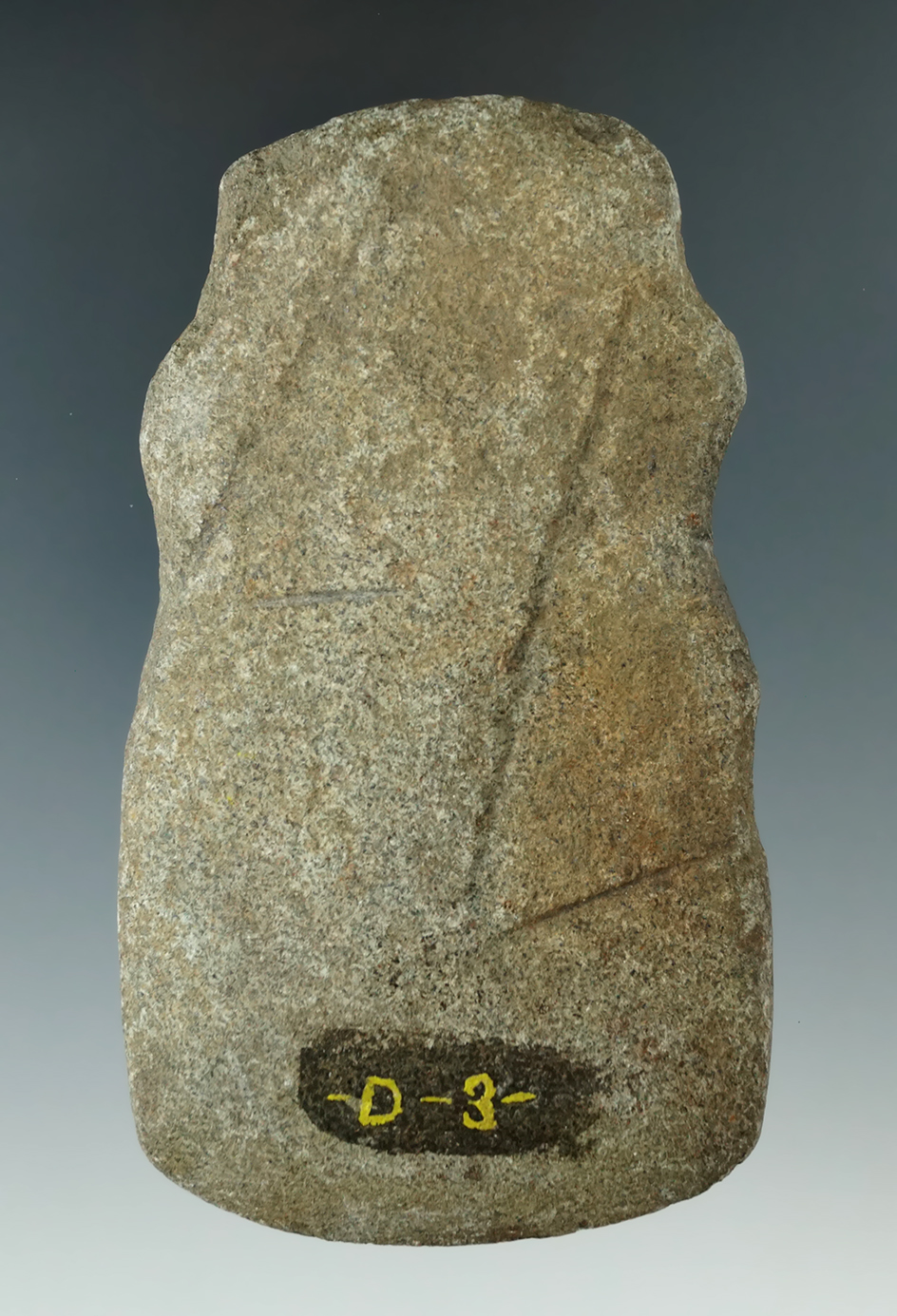 Uniquely styled 4 5/8" double-notched stone Adze found in Ohio.