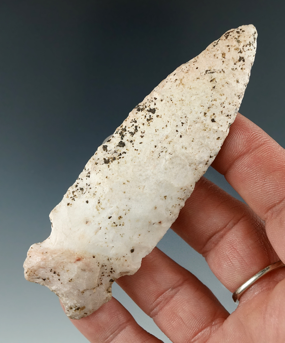 3 5/8" Graham Cave made from Burlington chert found in Missouri.