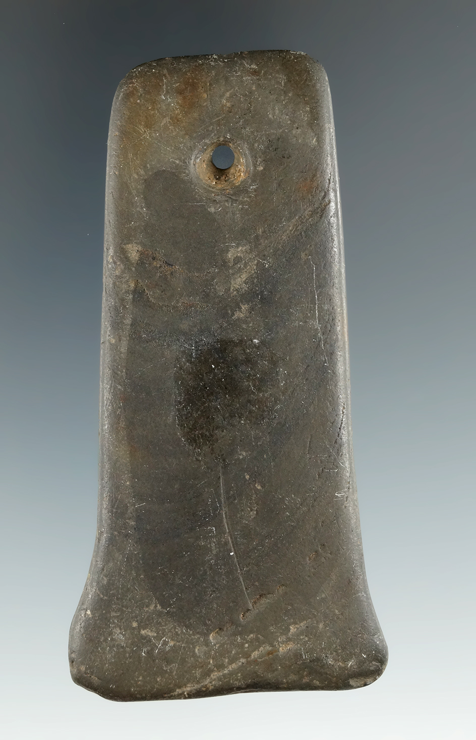 3 1/4" Slate Anchor Pendant found in Central Ohio. Ex. Johnson Collection. Davis COA.