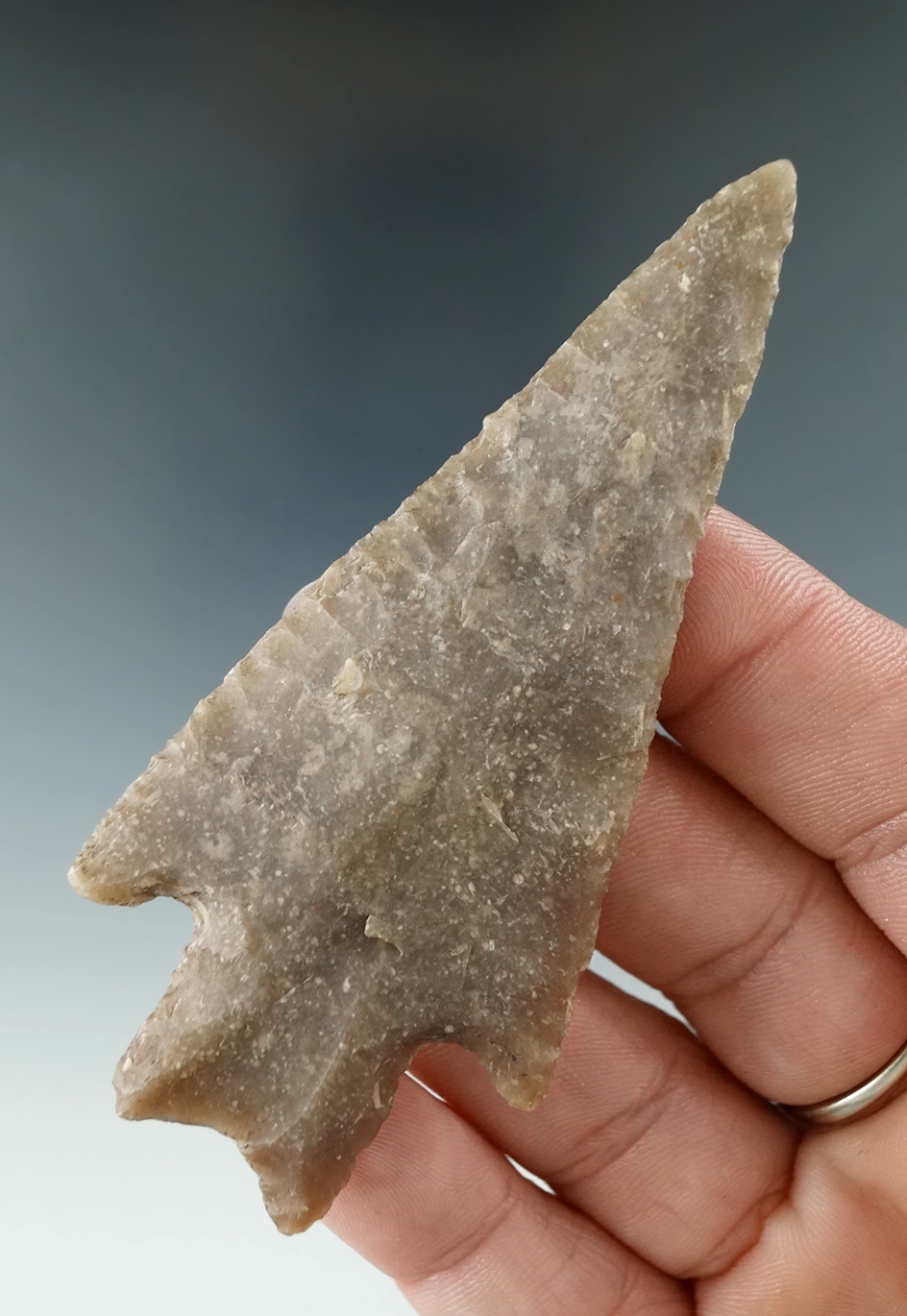 3 7/16" Pedernales point made from quality material found in Texas.