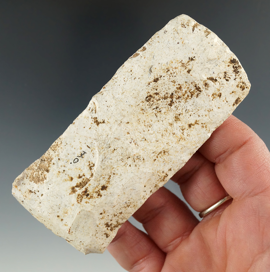 3 3/4" Paleo Square Knife made from Burlington Chert, found in Missouri.