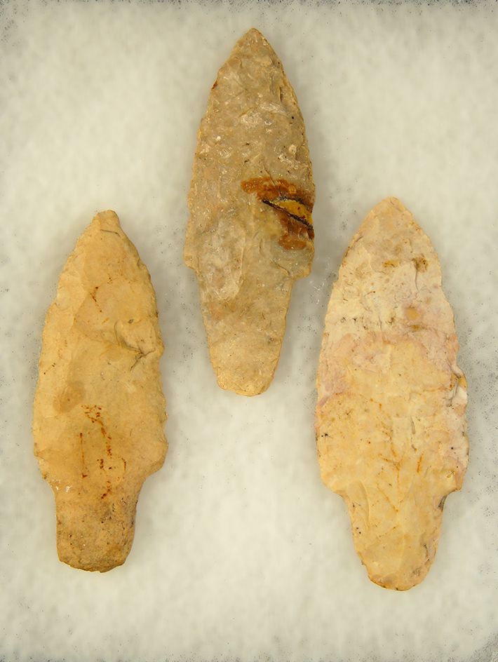 Set of 3 Adena Points from the frame of Norm Archer Adenas, pictured. Largest is 3 1/2".