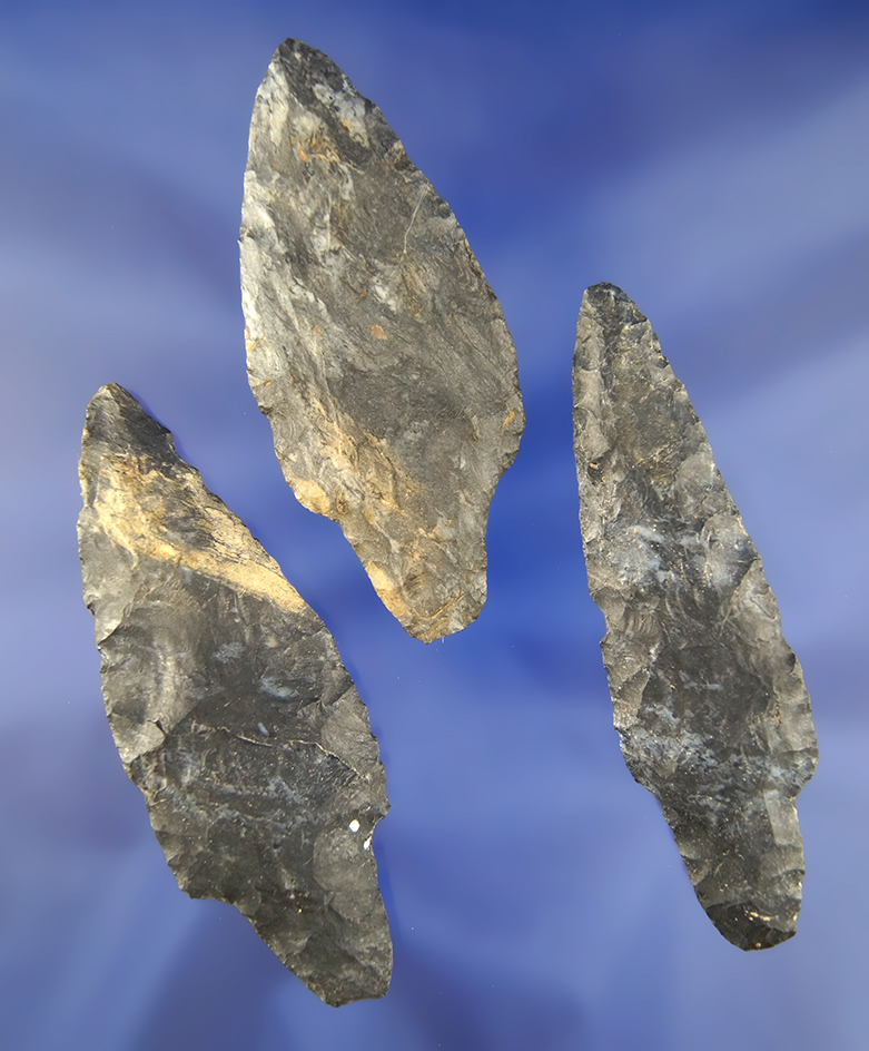 Set of 3 Adena Points from the frame of Norm Archer Adenas, pictured. Largest is 4".