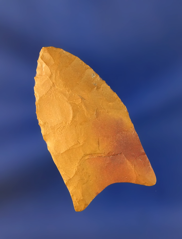 Well patinated 1 5/8" Paleo Fluted Clovis.