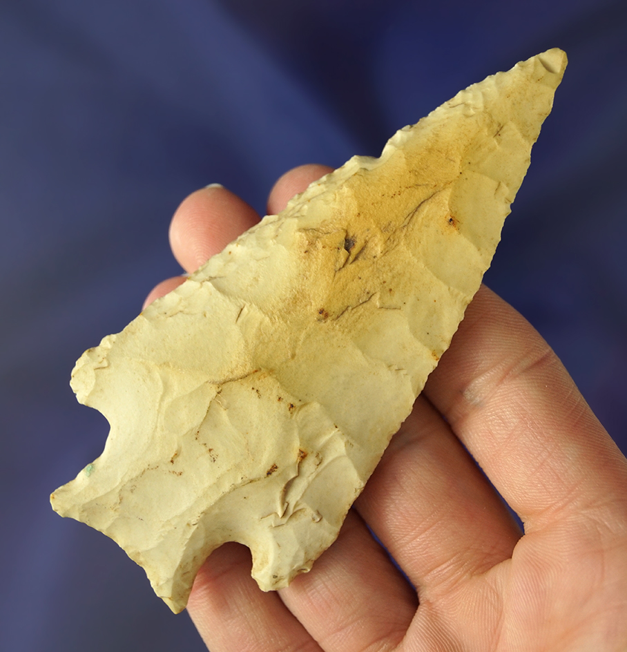 Nicely styled and heavily patinated 4 1/16" Cornernotch Knife found in Missouri.