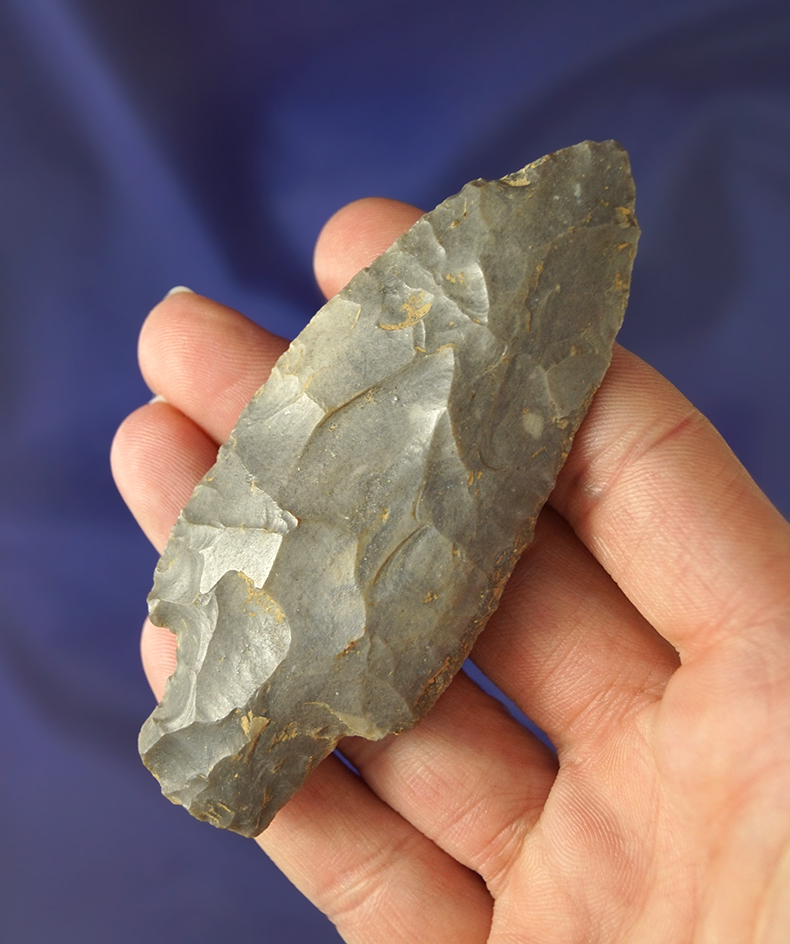 3 7/16" Hornstone Adena found in Auglaize Co.,  Ohio. Ex. Norm Kley.