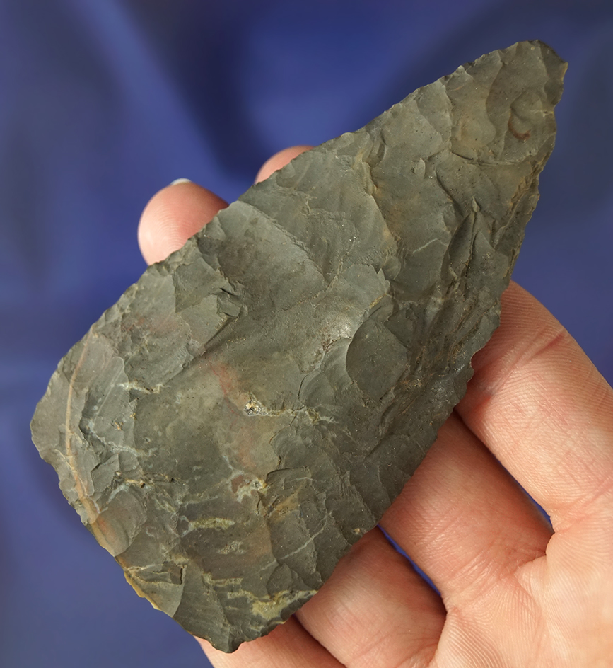 3 3/4" Archaic Blade that is nicely flaked found in southern Ohio. Ex. Hadley collection.