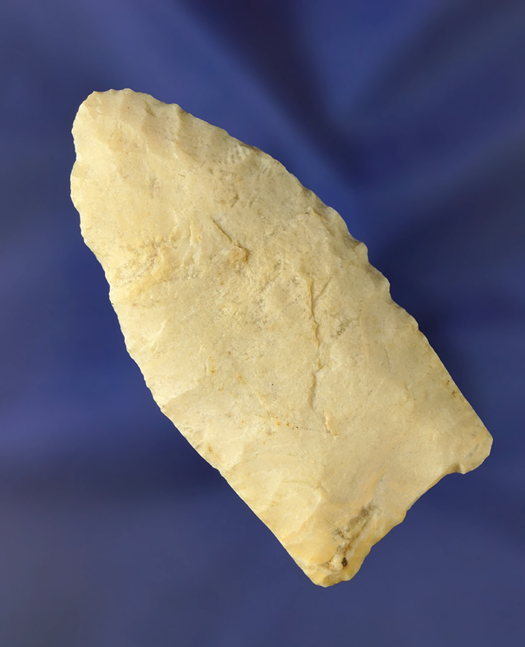 2 3/4" Paleo fluted Clovis found in Miami Co.,  Ohio. Comes with a Jerry Dickey COA.