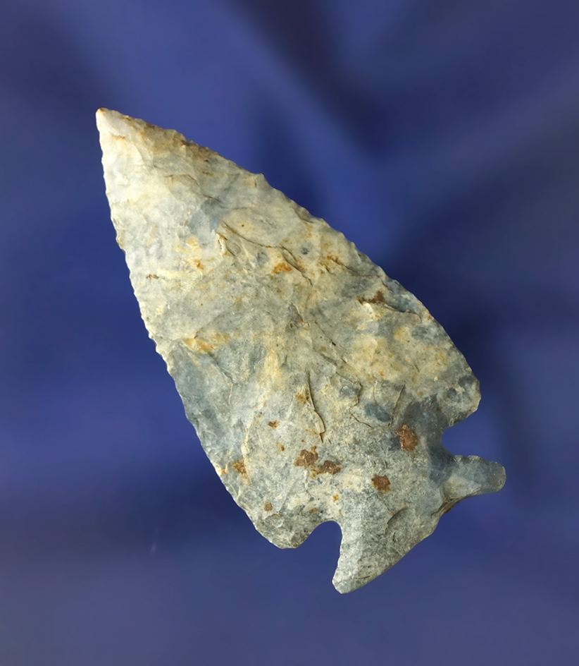 Nicely patinated 2 1/16" Coshocton Flint Intrusive Mound found in Crawford Co.,  Ohio.