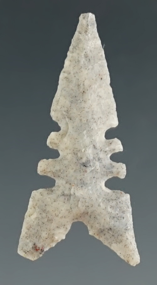 Exceptional style! 1 3/16" Toyah with beautiful side serrations found in Texas.