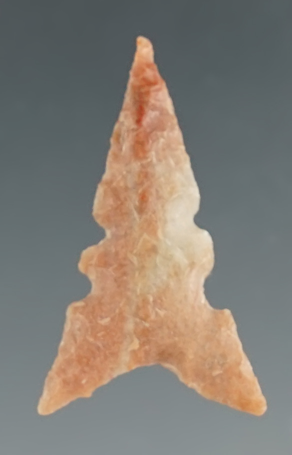 1 3/16" Toyah point made from attractive Multi-color material found in Texas.
