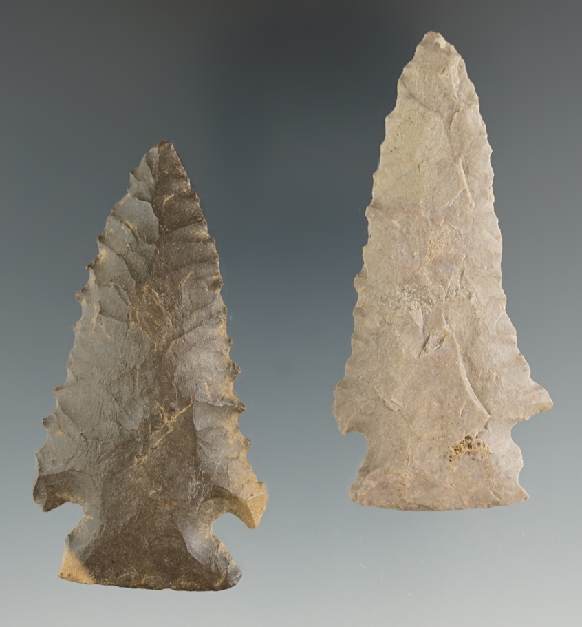 Pair of serrated knives found in Kentucky. Largest is 2 9/16".