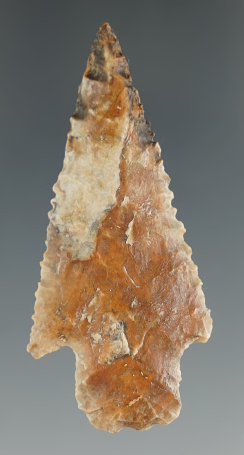 2 1/16" Shaniko made from Agate. Found by Norma Berg, Columbia River, WA. Bennett COA