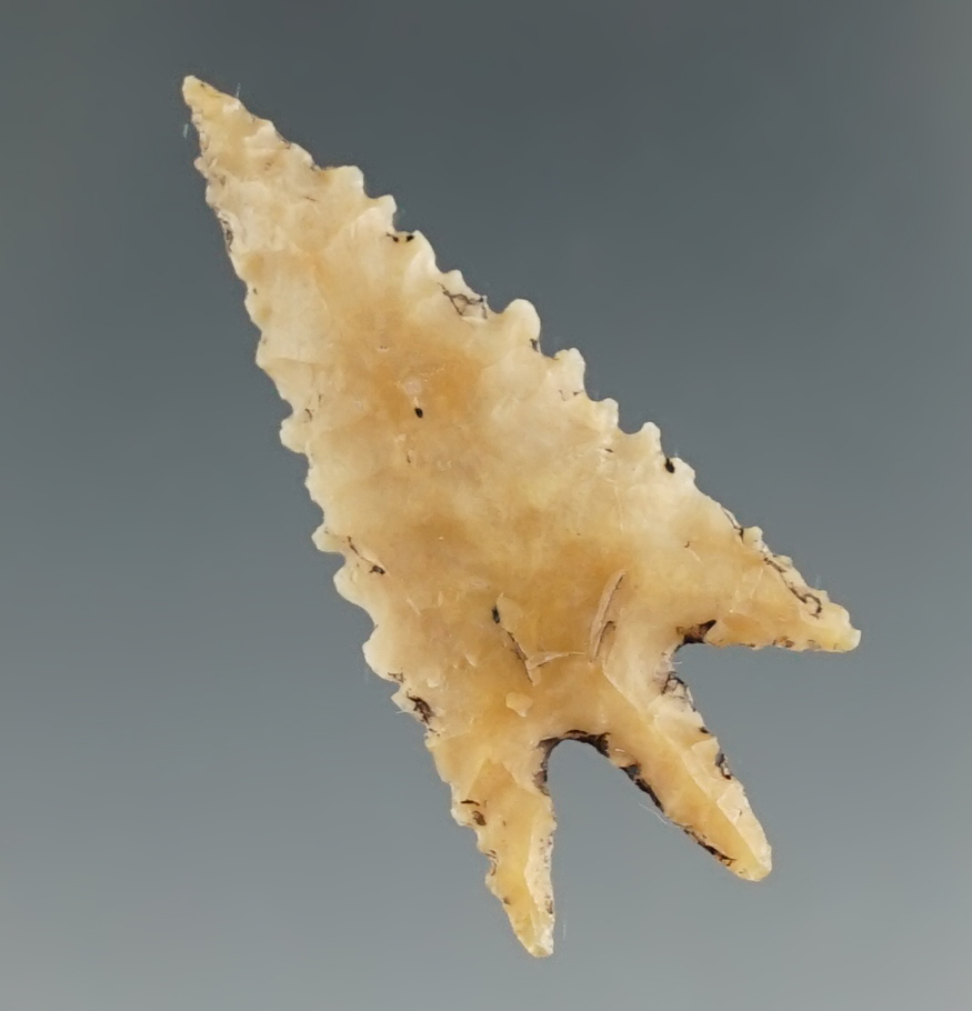 1 5/8" Perdiz made from Edwards Flint, found in Texas. Comes with a Davis COA.