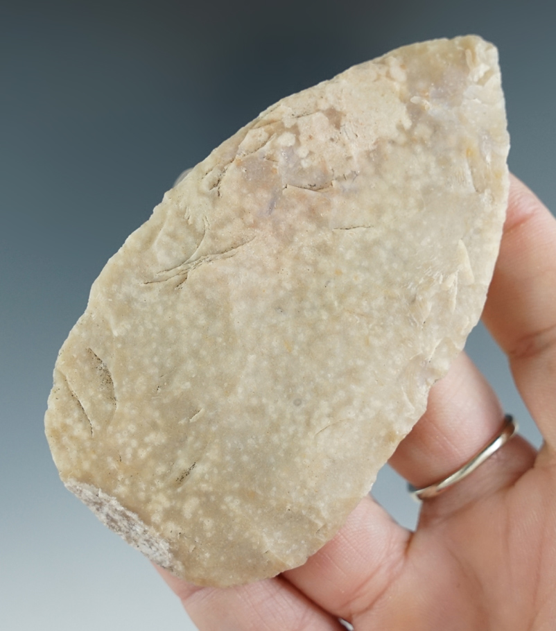 3 1/2" Well made Knife made from Callahan Divide Chert, found in Coke Co., Texas.