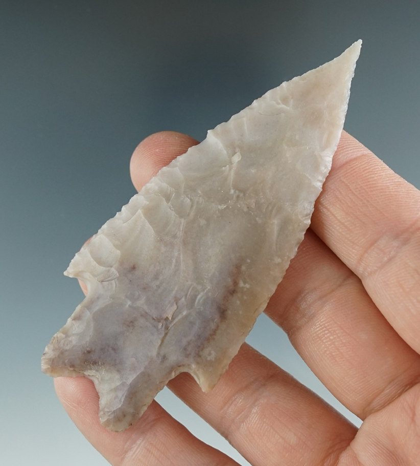 3 3/8" Pedernales - beautiful semi-translucent chert, found in Kerr Co., Texas. Rogers COA.