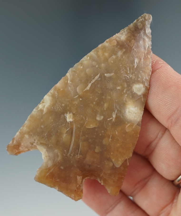 Excellent flaking on this 2 15/16" Cornernotch Knife found in Texas.