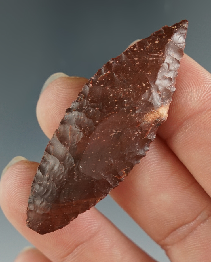 2 1/8" Cascade found in the 1950's by Norma Berg near the Columbia River, WA. Bennett COA