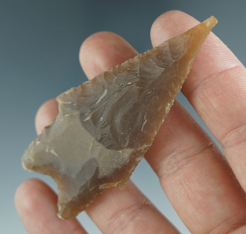 2 15/16" Pedernales made from brown chert, found in Bandera Co., Texas.Rogers COA.
