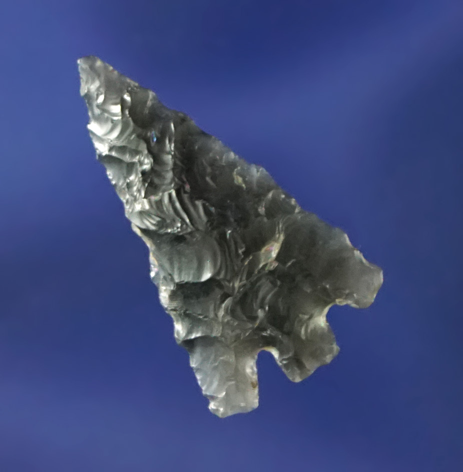 5/8" nicely translucent banded Obsidian Cornernotch.