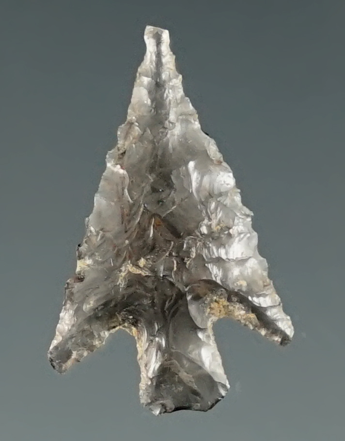 3/4" Columbia Plateau made from clear Obsidian. Found near the Columbia River, Oregon.