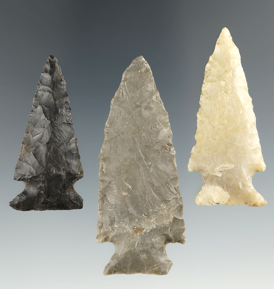 Set of three nice Ensor points found in Texas.