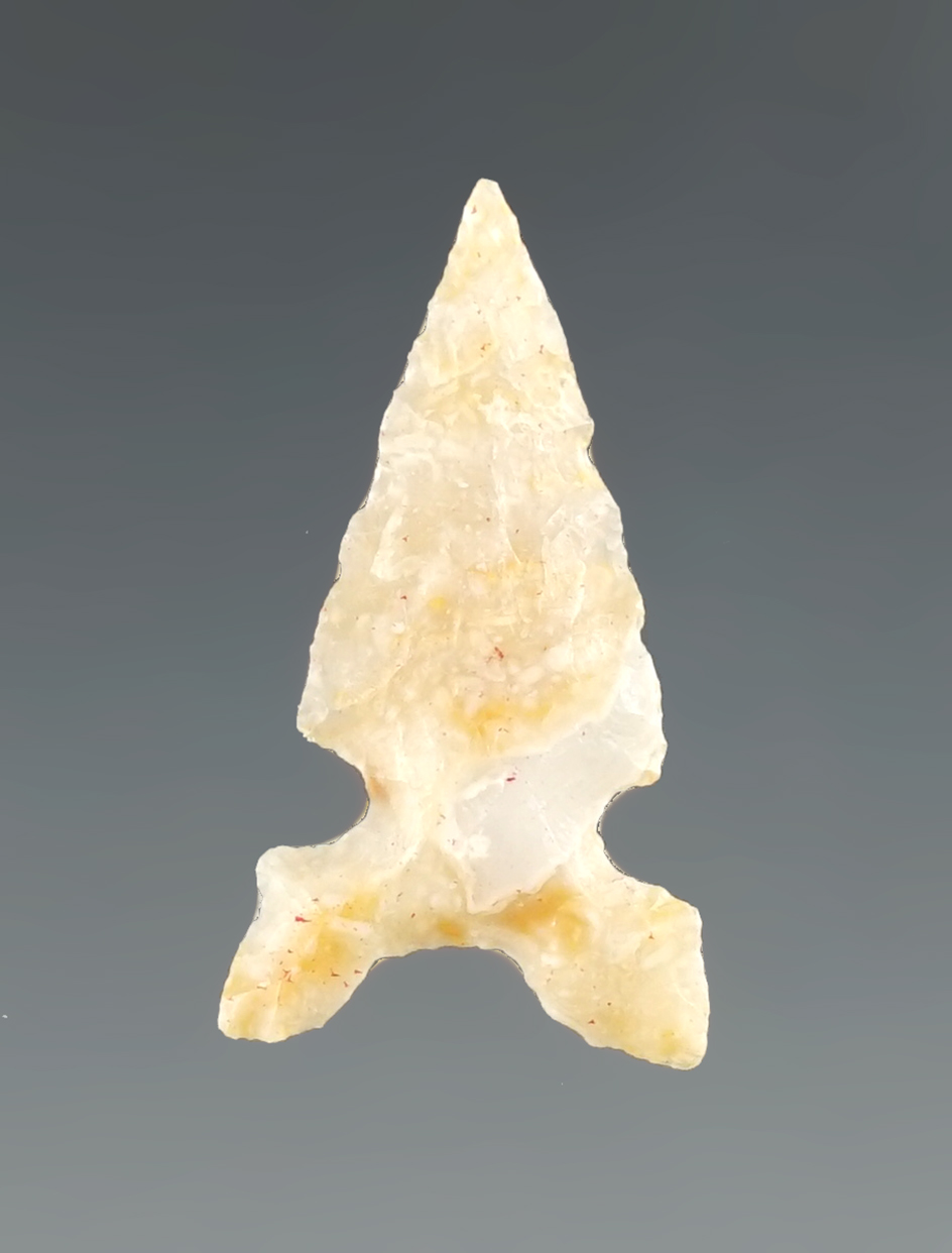 15/16" Toyah point made from attractive material found in Texas.