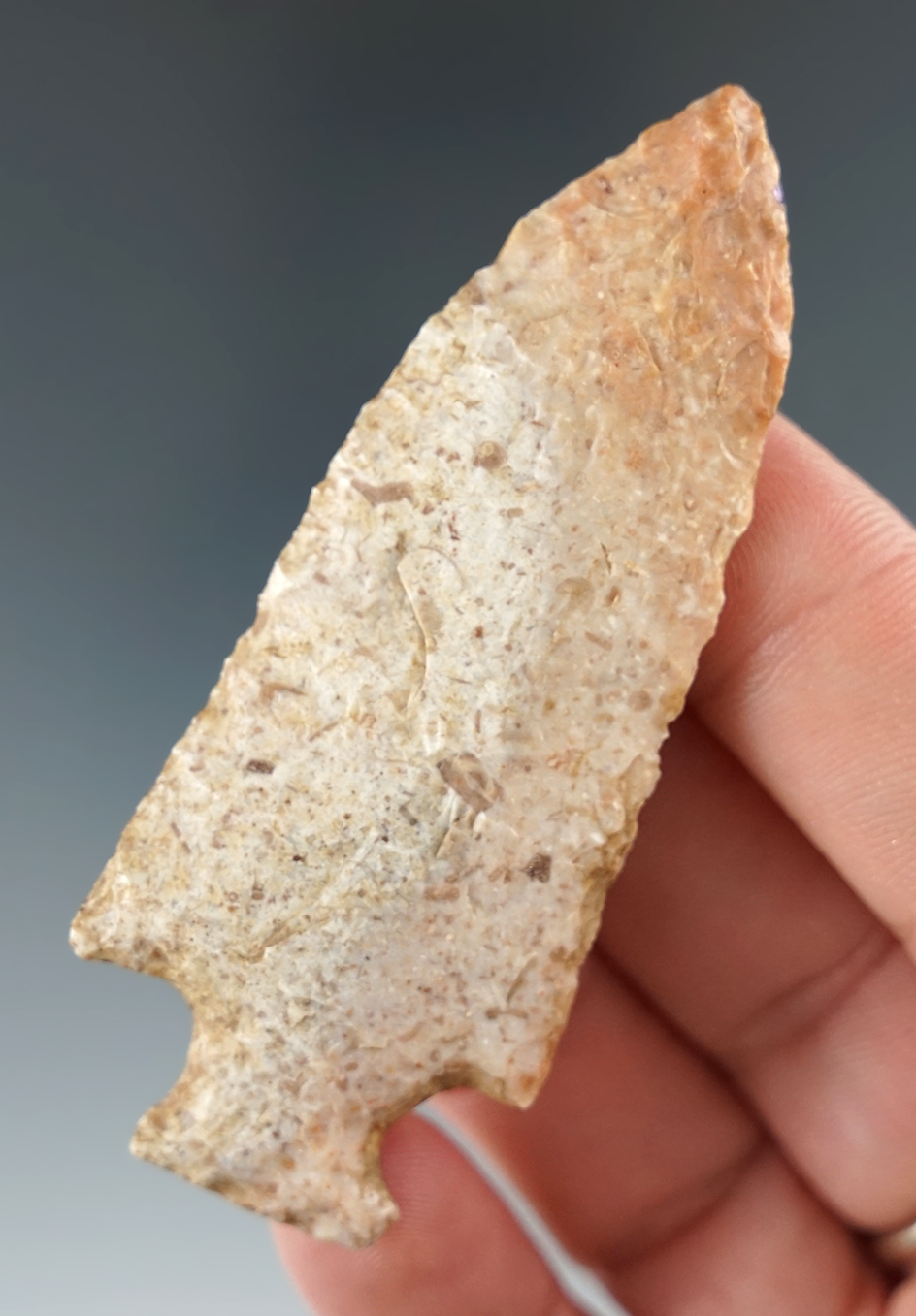 Heavily patinated 2 13/16" Stemmed Knife found in Benton Co., Missouri.