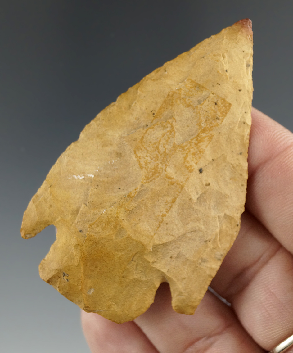 2 9/16" Pentagonal found in Missouri by Willard Jones.