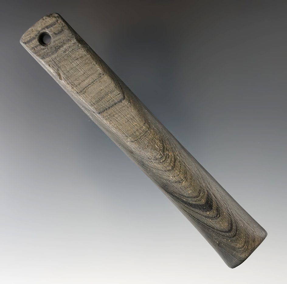 5" Anciently salvaged Slate Bar made into Pendant. Liberty Twp., Wood Co., Ohio. Jackson COA.