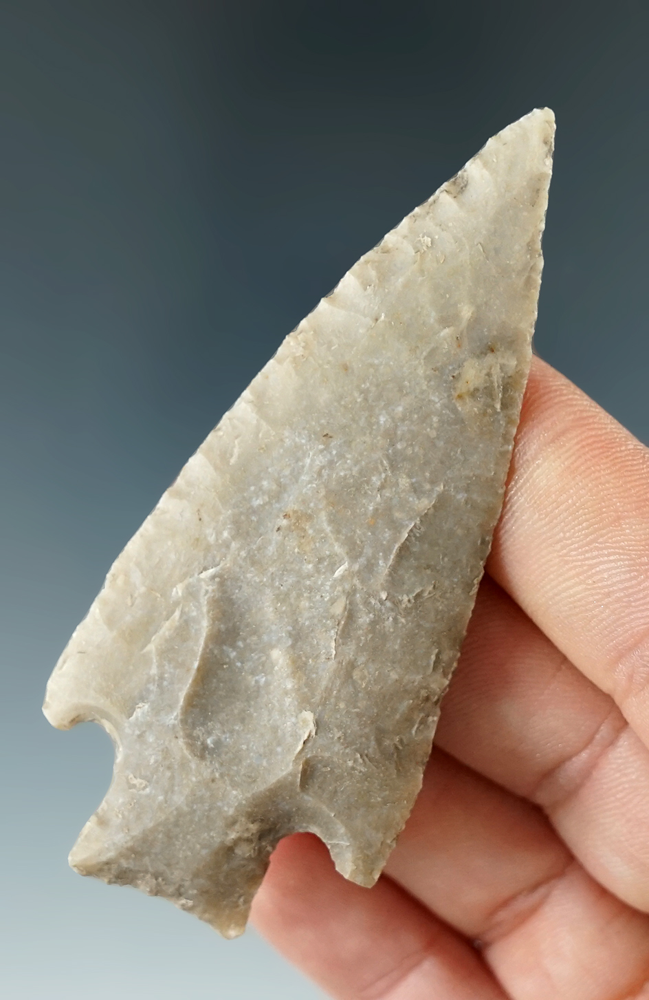 2 7/8" Marshall point found in Lampasas Co., Texas. Ex. Bill Arnold. Comes with a Rogers COA.