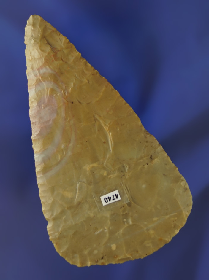 Thin and nice! 4 5/16" Hopewell Blade found in Marion Co., Ohio. Flint Ridge Flint. Ex.  Elleman.