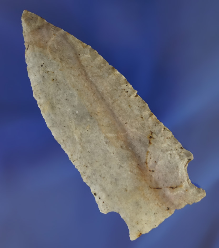 3 13/16" purple and cream Burlington chert Stilwell found in Missouri.