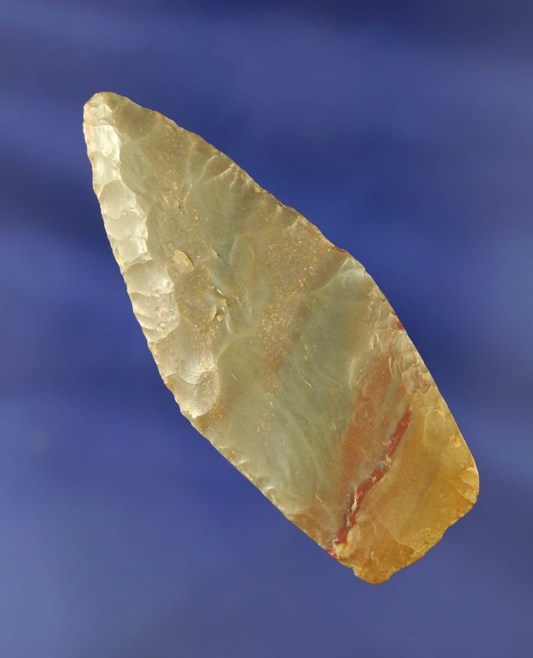 Nice! 2 3/4" Paleo Lanceolate  made from beautiful Carter Cave Flint  Clermont Co.,  Ohio.