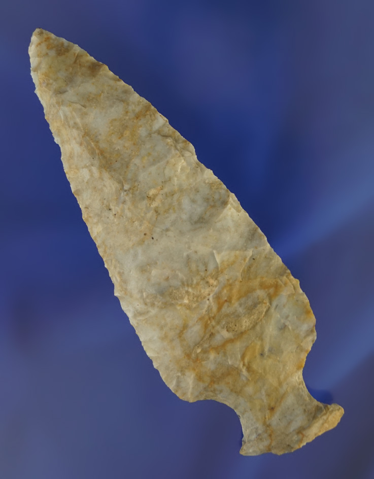 4 3/16" Coshocton Flint Ashtabula found in Ohio. Ex. Mel Wilkins collection.