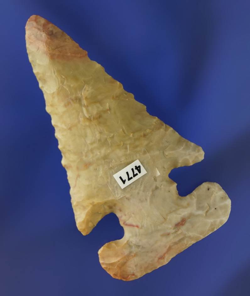 3 13/16" Classic Style Thebes E-Notch Bevel found in Ohio,  high quality Flint Ridge Flint. Ex. Elle