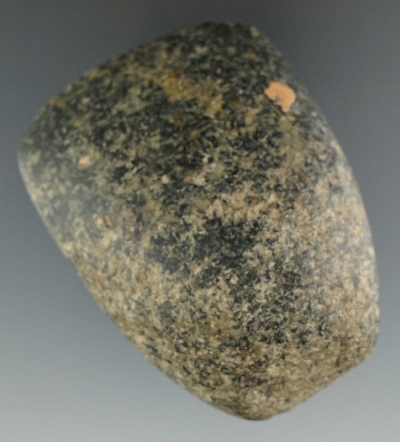 2 5/8" Miniature Hardstone Celt, fine sharp bit with great polish. Found in Morrow Co., Ohio.