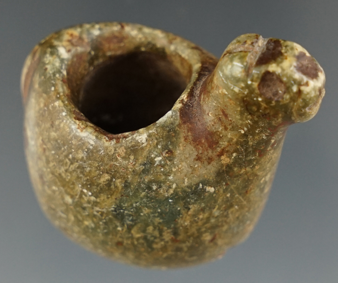 Very old 1 13/16" Inca llama Canopa made from beautiful Serpentine found in Peru.