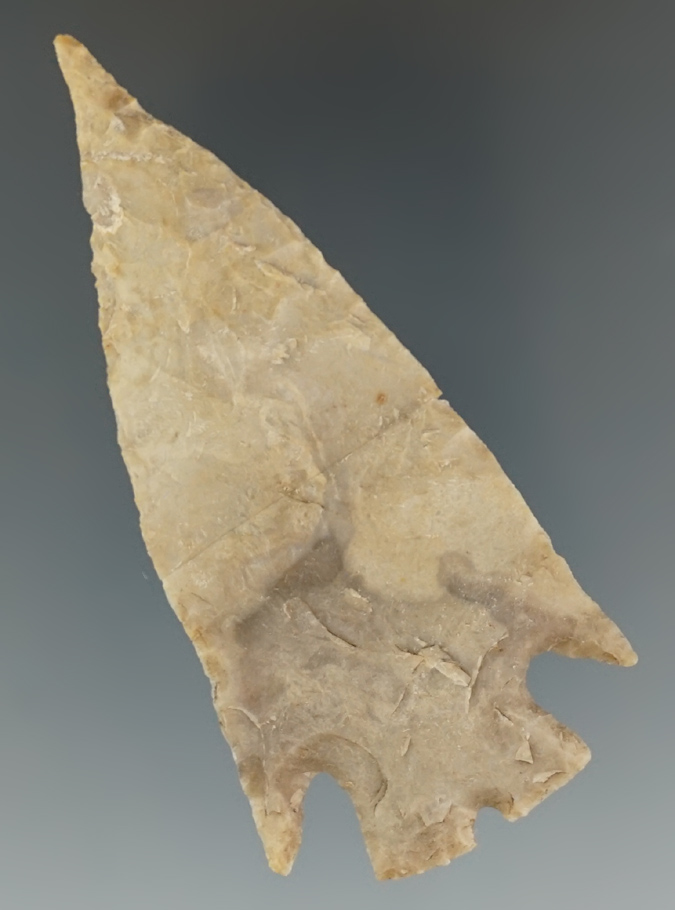 3 1/4" Montell that has been broken and glued at the mid-section. Coryell Co., Texas. Rogers COA.