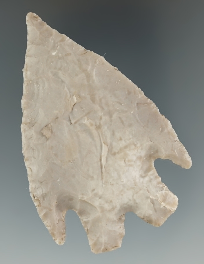 Very nice! Excellent style on this well flaked 2 11/16" Montell Point found in Texas.