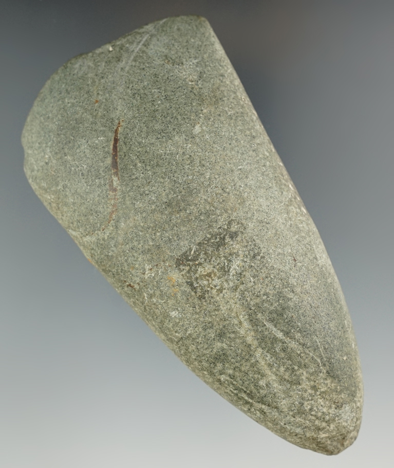 4 3/4" nicely polished Hardstone Adze found in Ohio.