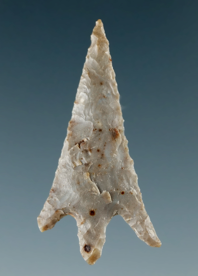 Well styled 1 5/16" Columbia River Gem point found near the Jon Day Rapids, Klickitat Co., Washingto