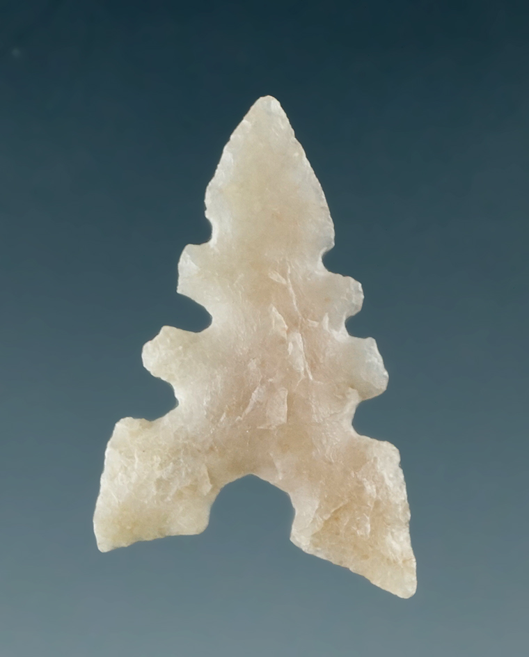 13/16" Toyah with nice serrations found in Texas.