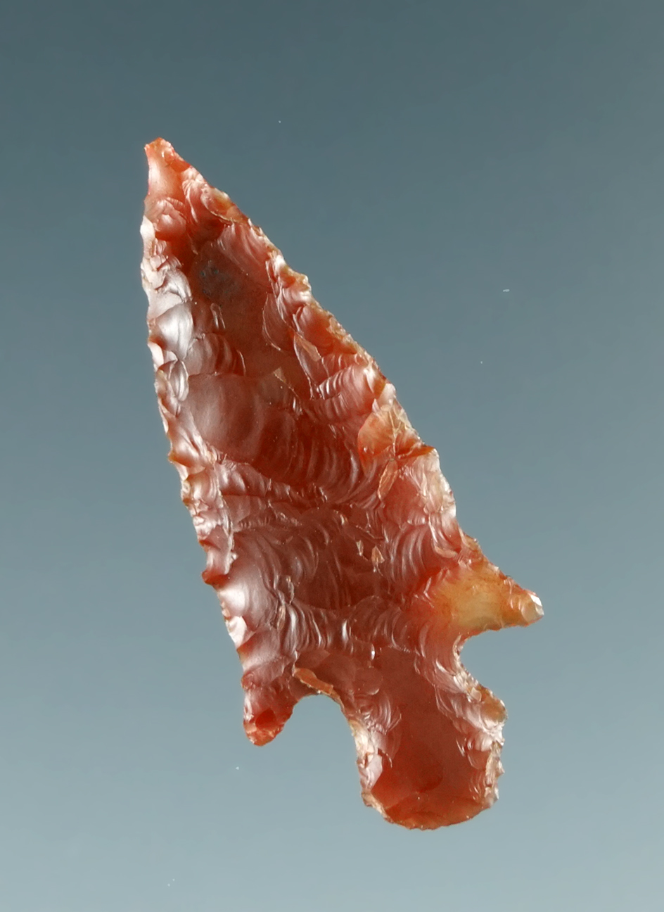 Superb! 1" Klickitat Dagger found near the Columbia River. Ex. Schmid collection.