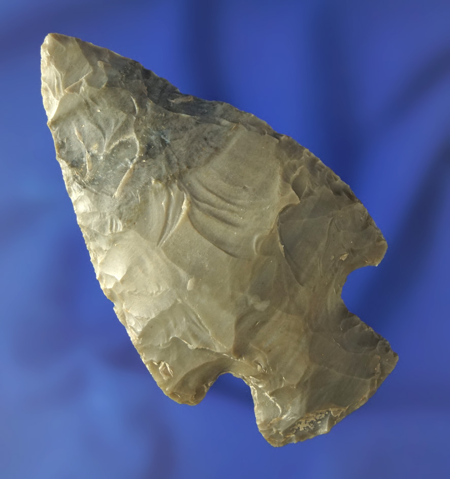 3 1/16" Hopewell made from nice quality Hornstone found in Ohio.