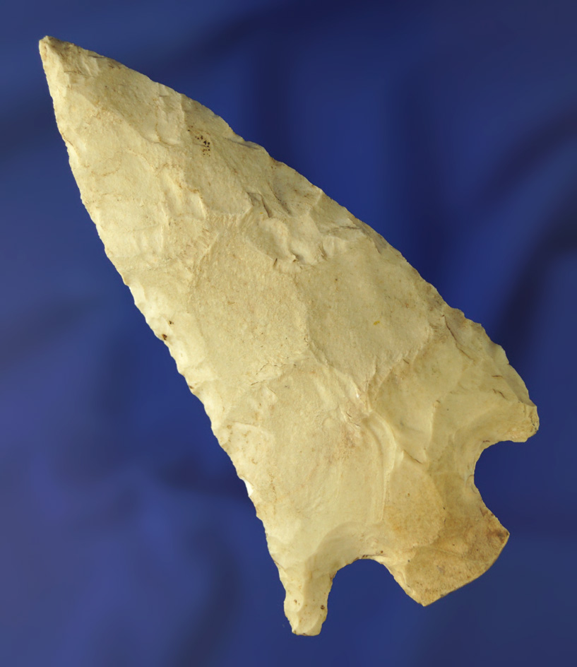 3 13/16" Basal Notch Knife found in Missouri.