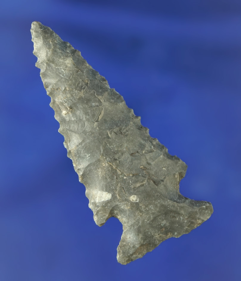 2 1/4" Ensor point found in Texas. Ex. Wallace Culpepper, Ferrell collection.