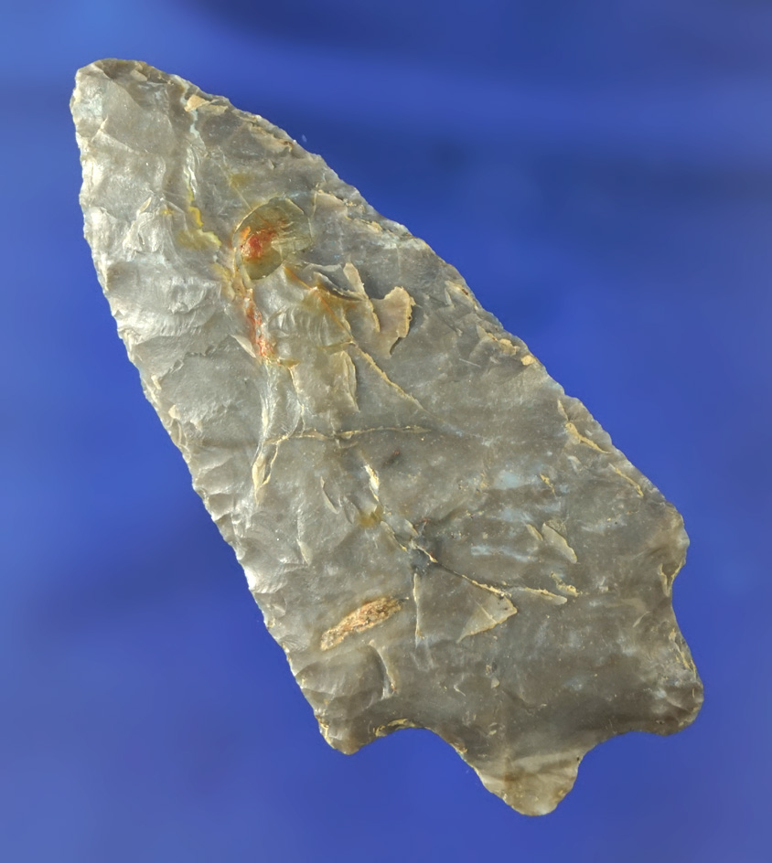 2 13/16" Flint Ridge Flint Transitional Paleo found in Ohio.